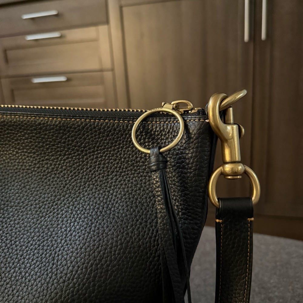 Coach 1941 Collection Duffle Bag in Black, Pebble Grained Leather - Picture 4 of 14